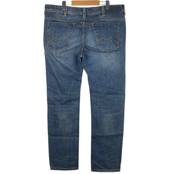 PARASUCO Men's Blue Mike Fit Destroyed Medium Rise Classic Slim Jeans 38 x 34 - Picture 2 of 14